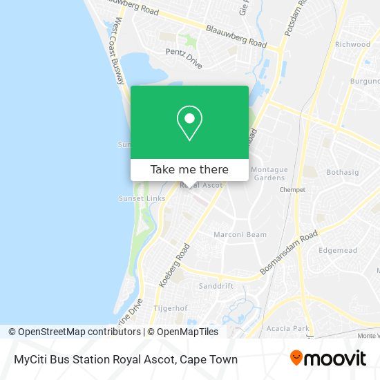 MyCiti Bus Station Royal Ascot map