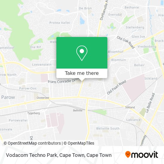 Vodacom Techno Park, Cape Town map