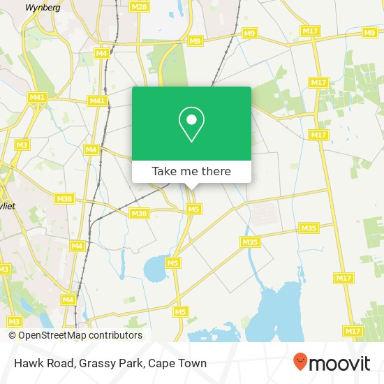 Hawk Road, Grassy Park map