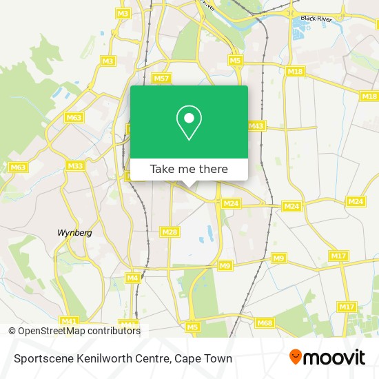 Sportscene Kenilworth Centre map