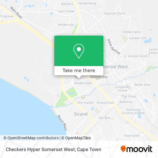 Checkers Hyper Somerset West map