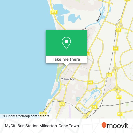 MyCiti Bus Station Milnerton map