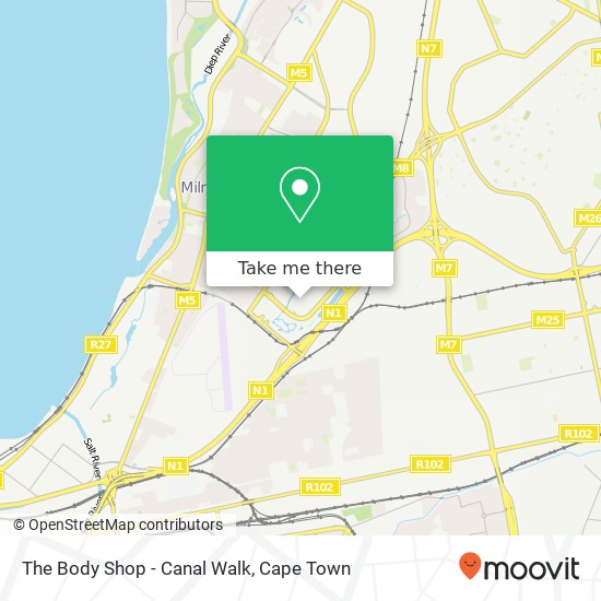 The Body Shop - Canal Walk map