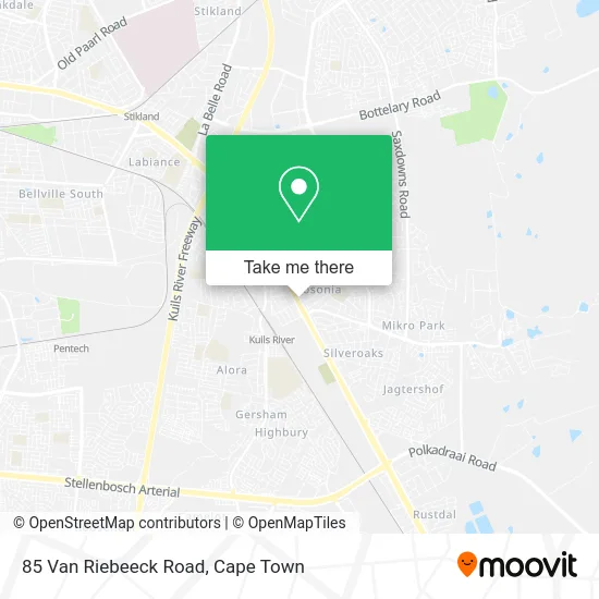 85 Van Riebeeck Road map