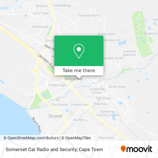 Somerset Car Radio and Security map