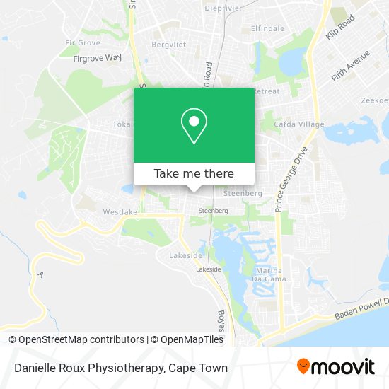 Danielle Roux Physiotherapy map