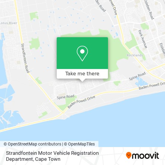 Strandfontein Motor Vehicle Registration Department map