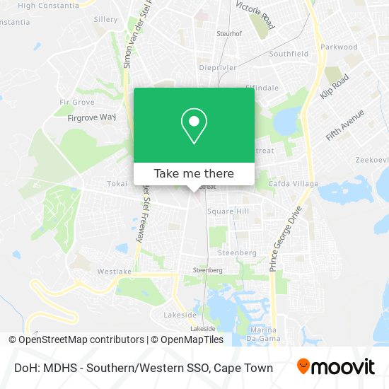 DoH: MDHS - Southern / Western SSO map