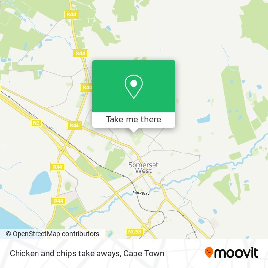 Chicken and chips take aways map