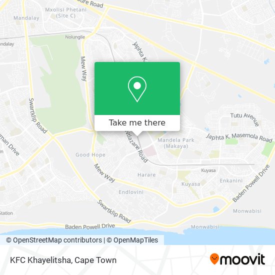 KFC Khayelitsha map