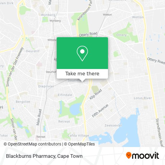 Blackburns Pharmacy map