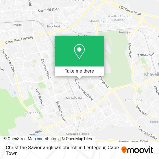 Christ the Savior anglican church in Lentegeur map