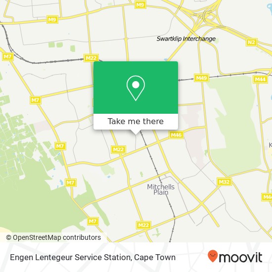 Engen Lentegeur Service Station map