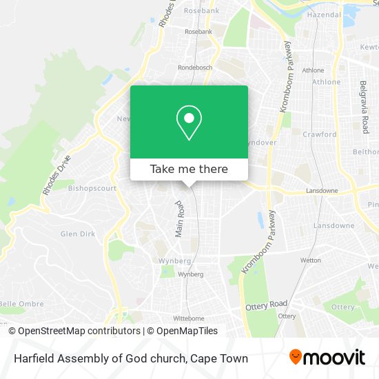 Harfield Assembly of God church map