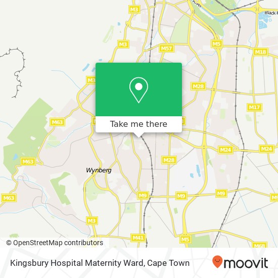 Kingsbury Hospital Maternity Ward map