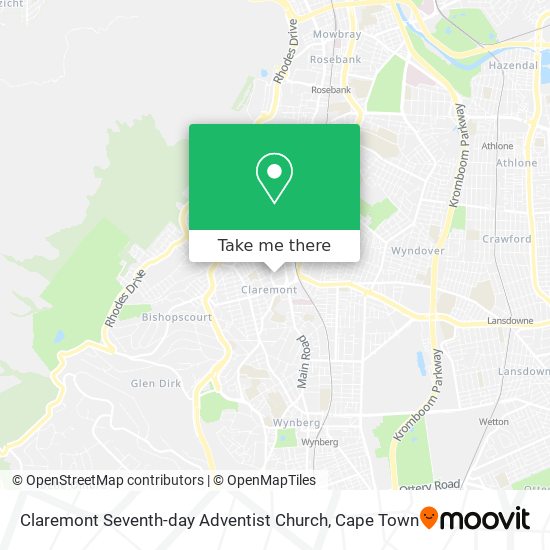 Claremont Seventh-day Adventist Church map
