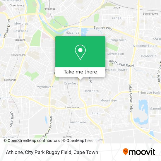 Athlone, City Park Rugby Field map