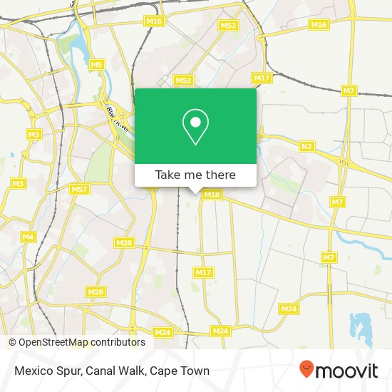 Mexico Spur, Canal Walk map