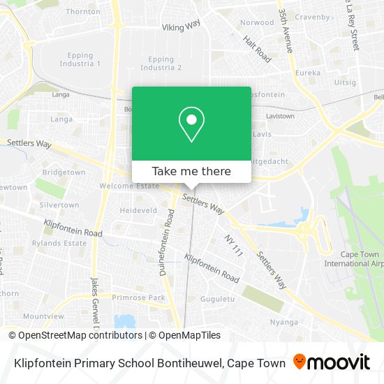 Klipfontein Primary School Bontiheuwel map
