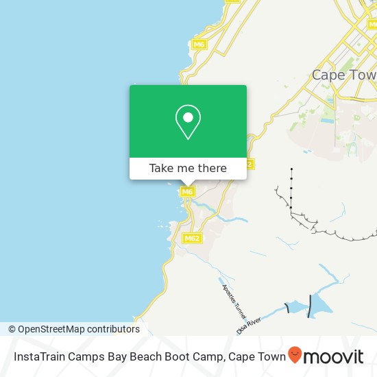 InstaTrain Camps Bay Beach Boot Camp map