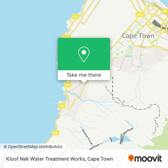 Kloof Nek Water Treatment Works map