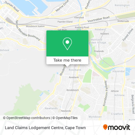 Land Claims Lodgement Centre map