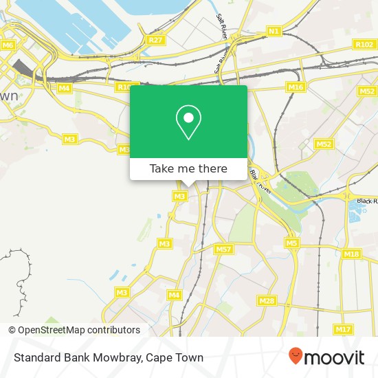 Standard Bank Mowbray map