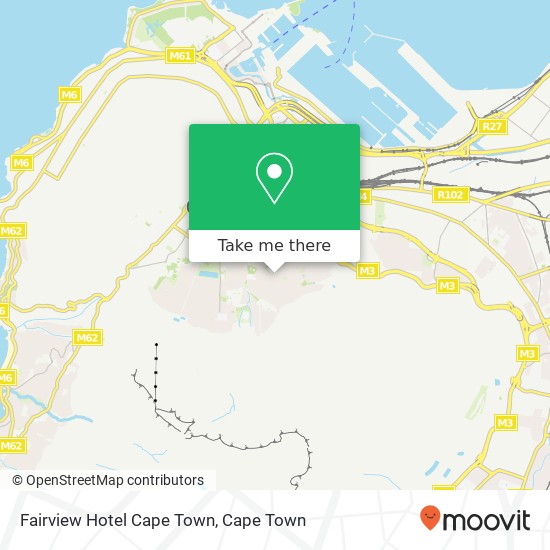 Fairview Hotel Cape Town map