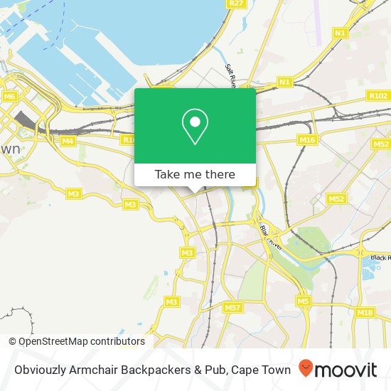 Obviouzly Armchair Backpackers & Pub map