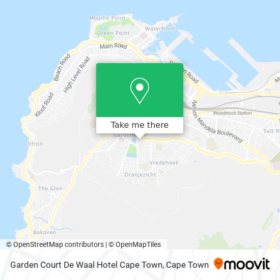 Garden Court De Waal Hotel Cape Town map
