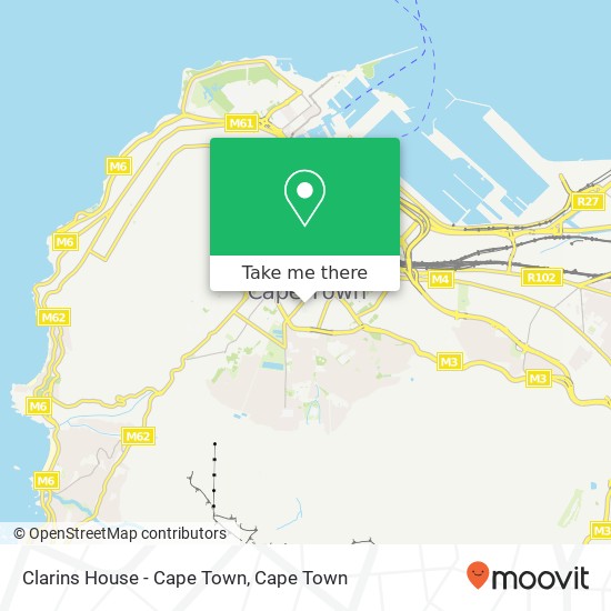 Clarins House - Cape Town map