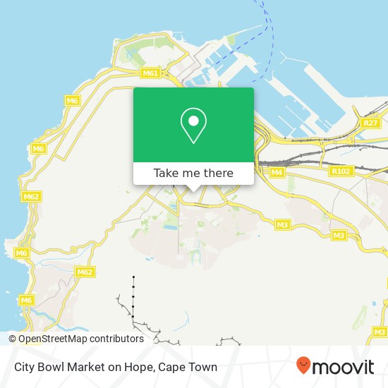 City Bowl Market on Hope map