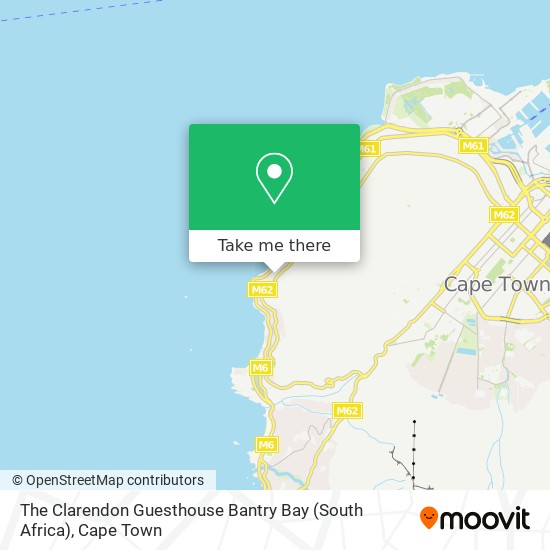The Clarendon Guesthouse Bantry Bay (South Africa) map