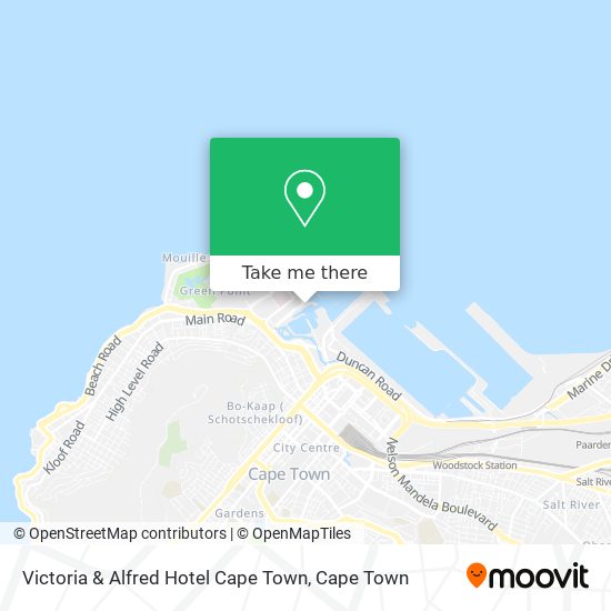 Victoria & Alfred Hotel Cape Town map