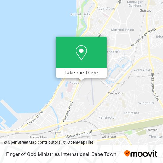 Finger of God Ministries International map