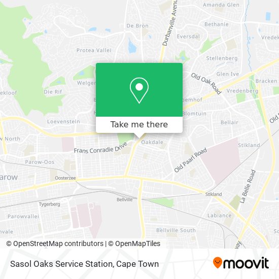 Sasol Oaks Service Station map