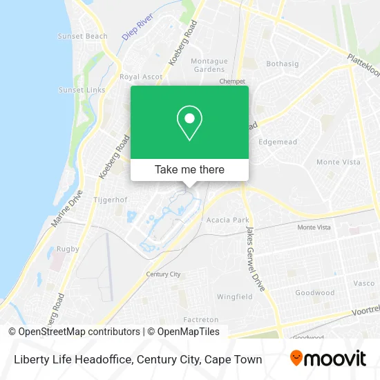 Liberty Life Headoffice, Century City map