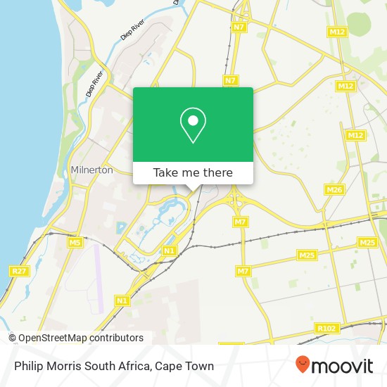 Philip Morris South Africa map