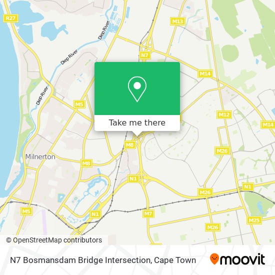 N7 Bosmansdam Bridge Intersection map