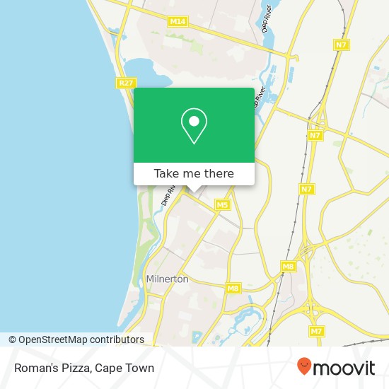 Roman's Pizza map