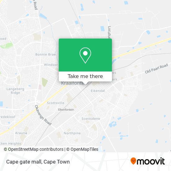 Cape gate mall map