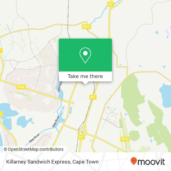 Killarney Sandwich Express map