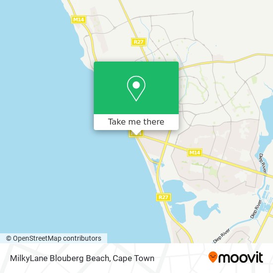 MilkyLane Blouberg Beach map