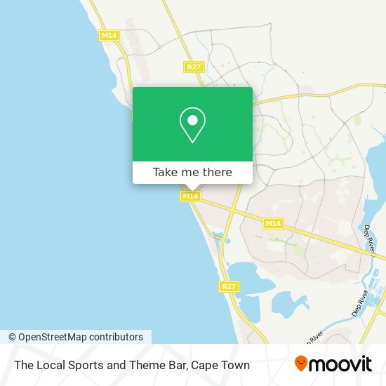 The Local Sports and Theme Bar map