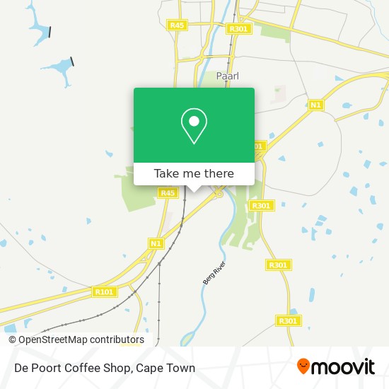 De Poort Coffee Shop map