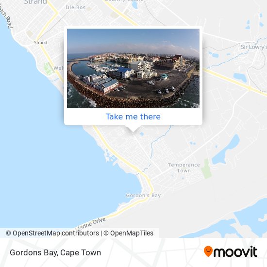 Gordons Bay map