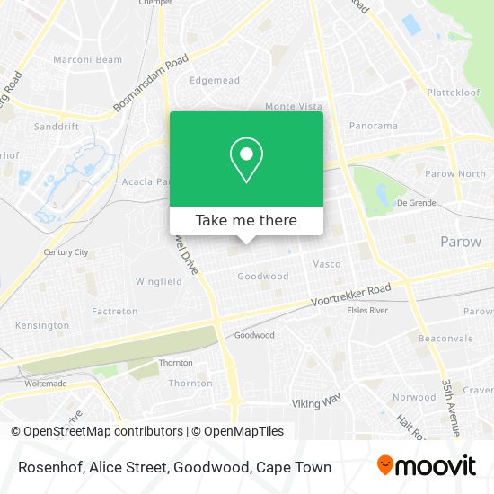 Rosenhof, Alice Street, Goodwood map