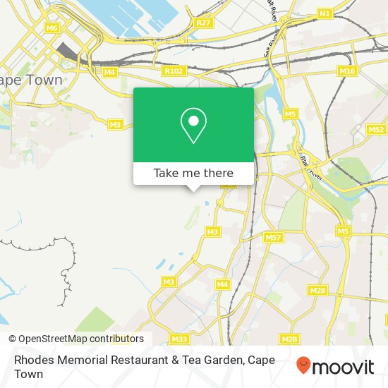 Rhodes Memorial Restaurant & Tea Garden map