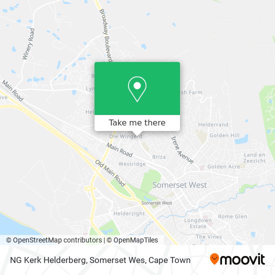 NG Kerk Helderberg, Somerset Wes map