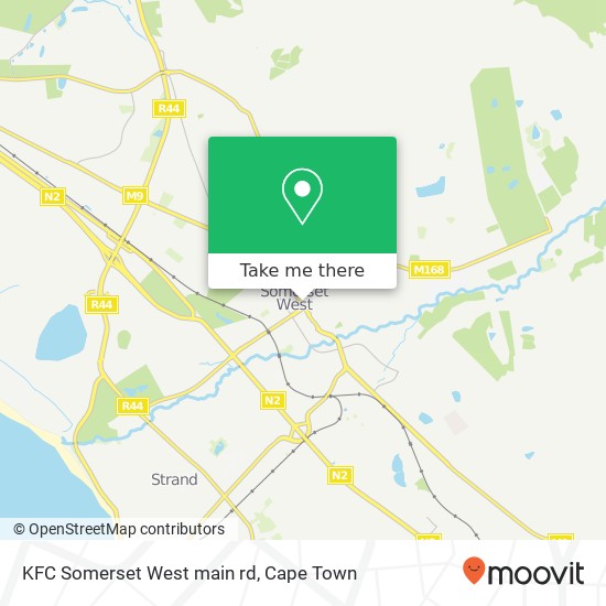 KFC Somerset West main rd map